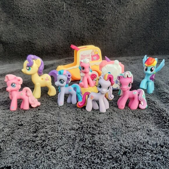 My Little Pony 2" to 2.5" Assorted Lot (8) & Car - Picture 2 of 6